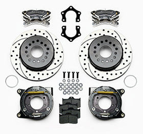 Wilwood Forged Dynalite P/S P-B Kit Drilled Polished Mopar/Dana 2.36in Off w/Snap Ring Brng - 0