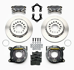 Wilwood Forged Dynalite P/S Park Brake Kit Polished Mopar/Dana 2.36in Off w/Snap Ring Brng