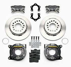Wilwood Forged Dynalite P/S Park Brake Kit Polished Mopar/Dana 2.36in Off w/Snap Ring Brng - 0