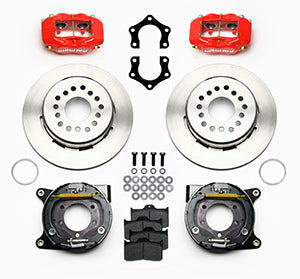 Wilwood Forged Dynalite P/S Park Brake Kit Red Mopar/Dana 2.36in Off w/Snap Ring Brng
