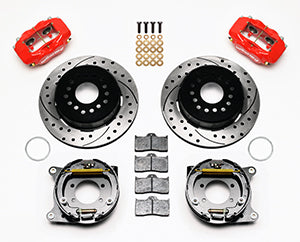 Wilwood Forged Dynalite P/S Park Brake Kit Drilled Red Ford 8.8 w/2.5in Offset-5 Lug