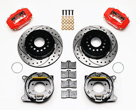 Wilwood Forged Dynalite P/S Park Brake Kit Drilled Red Ford 8.8 w/2.5in Offset-5 Lug - 0