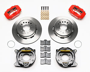 Wilwood Forged Dynalite P/S Park Brake Kit Red Ford 8.8 w/2.5in Offset-5 Lug