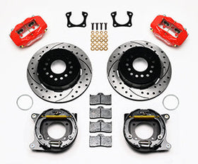 Wilwood Forged Dynalite P/S Park Brake Kit Drilled Red 58-64 Olds/Pontiac Ends - 0