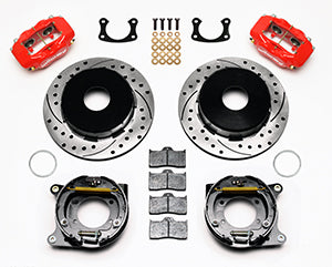 Wilwood Forged Dynalite P/S Park Brake Kit Drilled Red Big Ford New 2.50in Offset Currie Blank