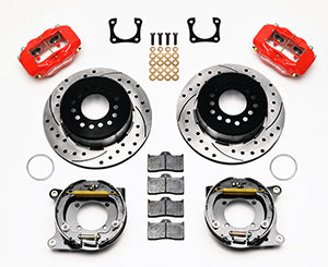 Wilwood Forged Dynalite P/S Park Brake Kit Drilled Red Chevy 12 Bolt-Spec 3.15in Brng