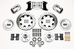 Wilwood Forged Dynalite Front Kit 12.19in Drilled Polished 67-69 Camaro 64-72 Nova Chevelle