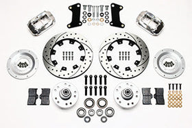 Wilwood Forged Dynalite Front Kit 12.19in Drilled Polished 67-69 Camaro 64-72 Nova Chevelle - 0