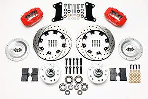 Wilwood Forged Dynalite Front Kit 12.19in Drilled Red 67-69 Camaro 64-72 Nova Chevelle