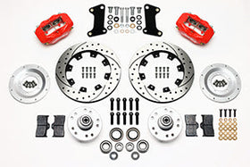 Wilwood Forged Dynalite Front Kit 12.19in Drilled Red 67-69 Camaro 64-72 Nova Chevelle - 0