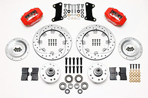 Wilwood Forged Dynalite Front Kit 12.19in Drill-Zinc Red 67-69 Camaro 64-72 Nova Chevelle