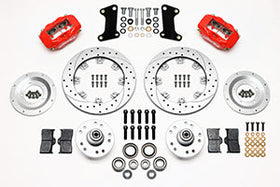 Wilwood Forged Dynalite Front Kit 12.19in Drill-Zinc Red 67-69 Camaro 64-72 Nova Chevelle - 0