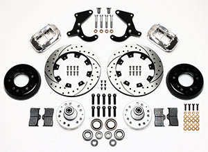 Wilwood Forged Dynalite Front Kit 12.19in Drilled Polished 55-57 Chevy