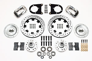 Wilwood Forged Dynalite Front Kit 12.19in Drilled Polished 37-48 Ford Psgr. Car Spindle
