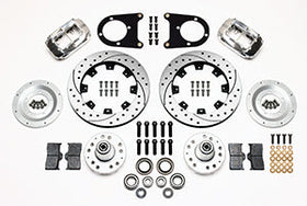 Wilwood Forged Dynalite Front Kit 12.19in Drilled Polished 37-48 Ford Psgr. Car Spindle - 0