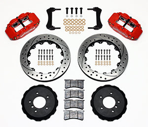 Wilwood Narrow Superlite 6R Front Hat Kit 13.06in Drilled Red E36 BMW M3