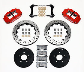 Wilwood Narrow Superlite 6R Front Hat Kit 12.88in Drill Red 1994-2004 Mustang - 0