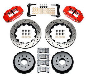 Wilwood Narrow Superlite 4R Rear Kit 14.00in Drill Red 97-04 Corvette C5/Z06 05-13 C6 - 0