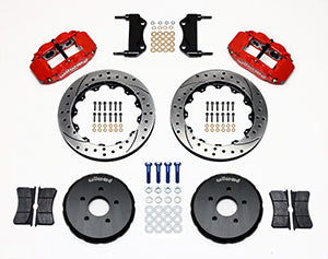 Wilwood Narrow Superlite 6R Front Hat Kit 13.06in Drill Red Nissan 350Z/Fiti G35