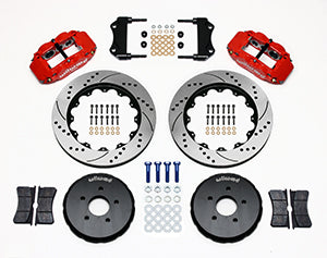 Wilwood Narrow Superlite 6R Front Hat Kit 14.00in Drill Red Nissan 350Z/Fiti G35