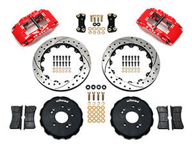 Wilwood FSLI4 Front Hat Kit 13.00in Drilled Red Nissan 240SX - 0