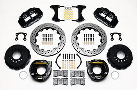 Wilwood Narrow Superlite 4R Rear P-Brk Kit 12.88in Drilled Small Ford 2.66in Offset - 0