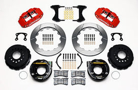 Wilwood Narrow Superlite 4R Rear P-Brk Kit 12.88in Red Small Ford 2.66in Offset - 0