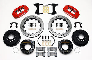 Wilwood Narrow Superlite 4R Rear P-Brk Kit 12.88in Drilled Red Big Ford New Style 2.36in Offset