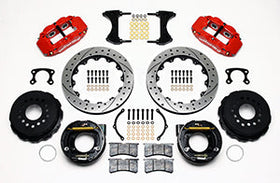 Wilwood Narrow Superlite 4R Rear P-Brk Kit 12.88in Drilled Red Big Ford New Style 2.36in Offset - 0