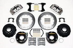 WILWOOD FNSL4R Rear P-Brk Kit,12.88", Drill, Zinc, Pol Big Ford New Style 2.50" - 0