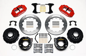 Wilwood Narrow Superlite 4R Rear P-Brk Kit 12.88in Red Small Ford 2.50in Offset