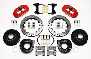 Wilwood Narrow Superlite 4R Rear P-Brk Kit 12.88in Drill Red 2005-2014 Mustang