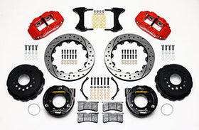 Wilwood Narrow Superlite 4R Rear P-Brk Kit 12.88in Drill Red 2005-2014 Mustang - 0