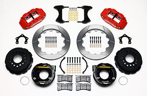 Wilwood Narrow Superlite 4R Rear P-Brk Kit 12.88in Red Mopar/Dana 2.36in Off w/Snap Ring Brng
