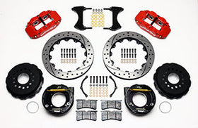 Wilwood Narrow Superlite 4R Rear P-Brk Kit 12.88in Drilled Red Ford 8.8 w/2.5in Offset-5 Lug - 0