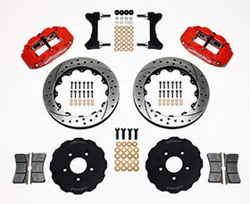 Wilwood Narrow Superlite 6R Front Hat Kit 13.06in Drilled Red Mitsubishi EVO VIII - 0
