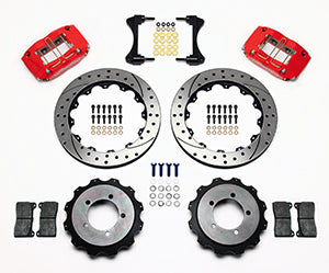Wilwood Dynapro Radial Rear Kit 13.00in Drilled Red Mitsubishi EVO VIII