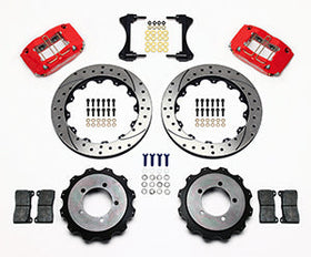 Wilwood Dynapro Radial Rear Kit 13.00in Drilled Red Mitsubishi EVO VIII - 0