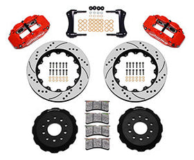 Wilwood Narrow Superlite 6R Front Hat Kit 14.00in Drilled Red 88-93 Corvette C4 - 0