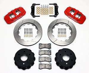 Wilwood AERO4 RearTruck Kit 14.25in Red 1999-2010 GM 1500-SUV 1 Piston OE Caliper