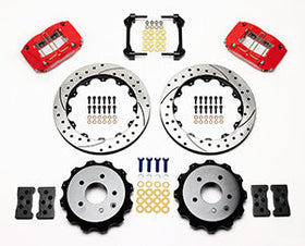 Wilwood Dynapro Radial Rear Kit 13.00in Drilled Red Nissan 350Z/Fiti G35 - 0