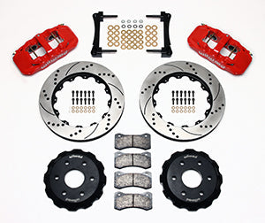 Wilwood AERO6 Front Truck Kit 14.25in Drill Red 1999-2014 GM Truck/SUV 1500