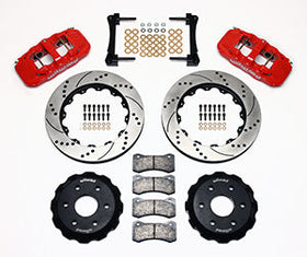 Wilwood AERO6 Front Truck Kit 14.25in Drill Red 1999-2014 GM Truck/SUV 1500 - 0