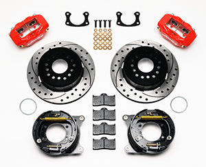 Wilwood Forged Dynalite P/S Park Brake Kit Drill Red New Big Ford 2.50in Offset Front Caliper Mount