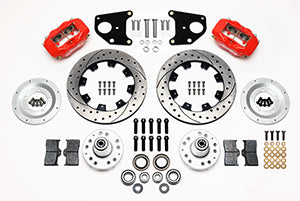 Wilwood Forged Dynalite Front Kit 12.19in Drilled Red 62-72 CDP B & E Body-Drum