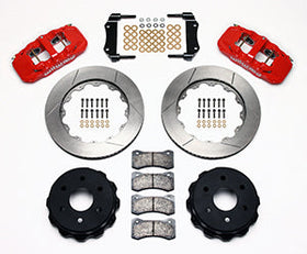 Wilwood AERO4 RearTruck Kit 14.25in Red 1999-2010 GM 1500-SUV 2 Piston OE Caliper - 0
