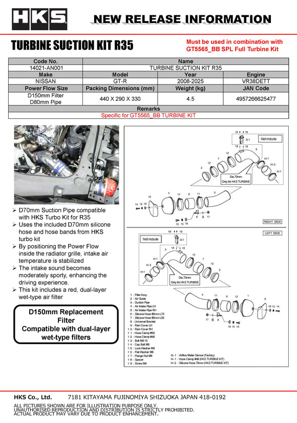 TURBINE SUCTION KIT R35