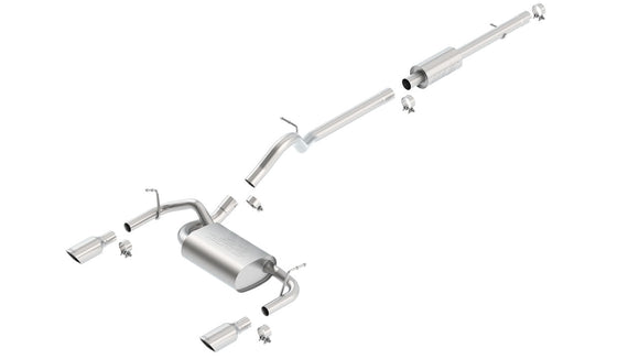 Borla 12-16 Jeep Wrangler JK 3.6L AT/MT 4Wheel 4dr Truck Single Split Rear Exit Catback Exhaust