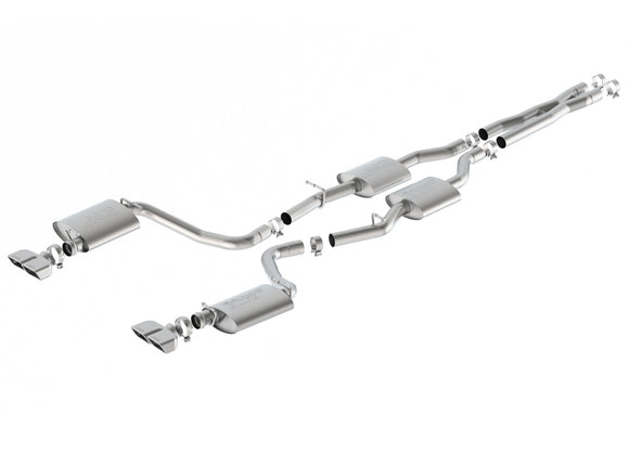Borla 15-16 Dodge Challenger R/T 5.7L Dual Rectangle Angle Cut Dual Split Rear Exit S-Type Exhaust
