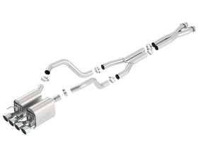 CAT-BACK EXHAUST 06-11 CORVETTE Z06/ZR1 7.0/6.2L MANUAL, S-TYPE, 4.25" DUAL ROUND ANG CUT INT TIPS